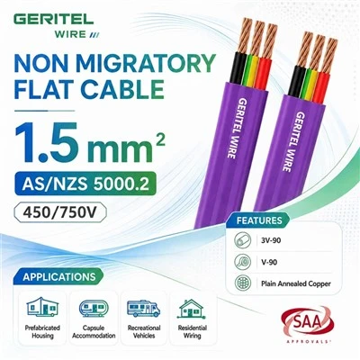 Cavo piatto non migratorio AS/NZS 5000.2- per progetti australiani